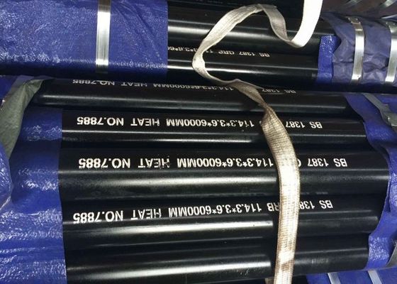 Q235b 전기 저항 용접법 검은 환강 파이프 ASTM A53 용접된 탄소 스틸 튜브
