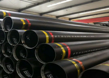 ASTM A53 검은 색으로 칠한 길쭉하게 용접 된 비벨 스틸 파이프 21.3mm-660mm OD